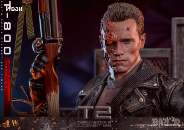 Hot Toys Terminator 2: Judgement Day DX46 T-800 Battle Damaged Version 2.0, снимка 4 - Колекции - 47236526