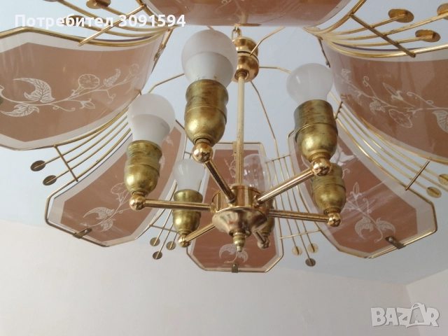 Винтидж полюлей месинг стъкло , снимка 10 - Антикварни и старинни предмети - 52037993