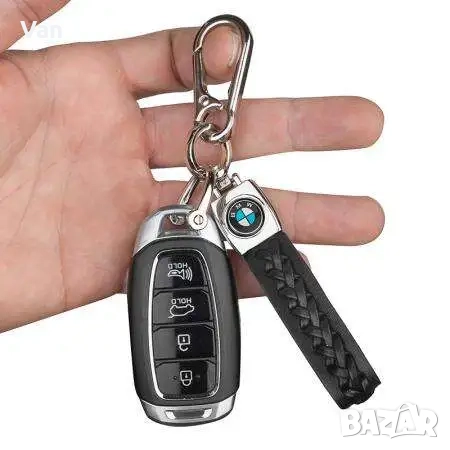 Ключодържател от кожа + калъфче за ключ за автомобил Audi , Mercedes , BMW и др.