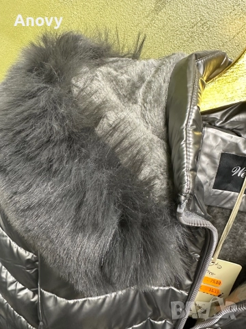 Дамско зимно яке с пух – тъмно сребристо Цена: 75 лв Размери: 3XL – 7XL, снимка 6 - Якета - 52592265
