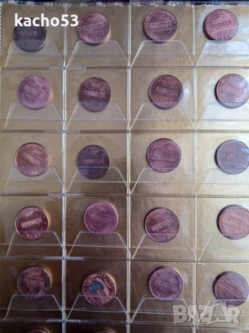 40 броя по 1 цент, САЩ, снимка 12 - Нумизматика и бонистика - 53724549