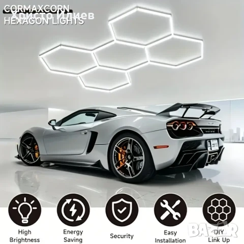 LED Лед Осветление лампа за гараж магазин фризьорски салон студио, снимка 7 - Лед осветление - 51419410