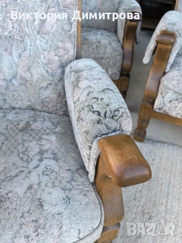 Комплект: 3 кресла + малък диван, снимка 15 - Дивани и мека мебел - 50138866