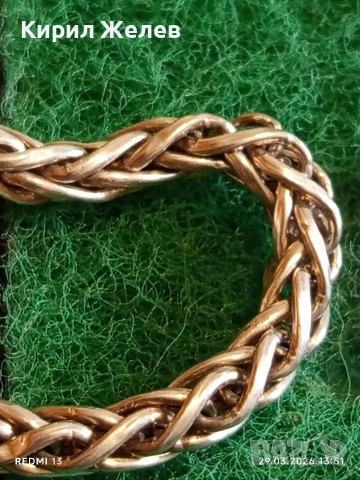 Масивна сребърна гривна плетка тип ЖИТЕН КЛАС перфектно състояние много красива 51782, снимка 7 - Гривни - 54014180