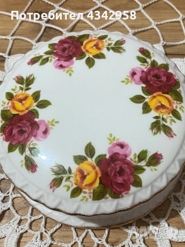 “ Cottage Rose” Германия. Кутия за бижута., снимка 3 - Антикварни и старинни предмети - 52497222