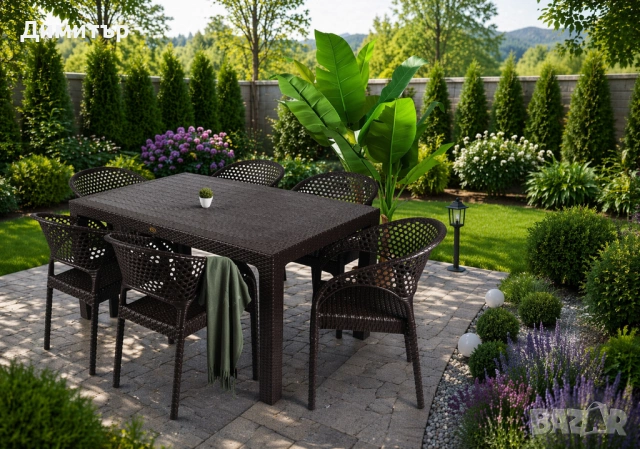 Елегантен комплект маса + 6 или 4 стола 4 цвята и размери маси МОД.3