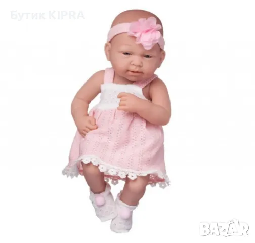 Кукла Junfa Pure Baby в розово 35см, снимка 4 - Кукли - 47875301