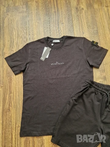 Мъжка екип къси панталони и тениска STONE ISLAND Размери, L , XL  , снимка 7 - Спортни дрехи, екипи - 50661097