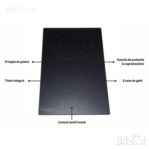 Котлон за вграждане HAUSBERG HB-1536, снимка 2 - Котлони - 54257456