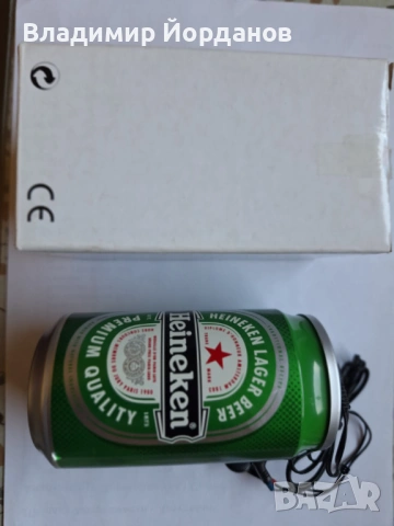 транзисторче сувенир в бирена бутилка Haineken със слушалки