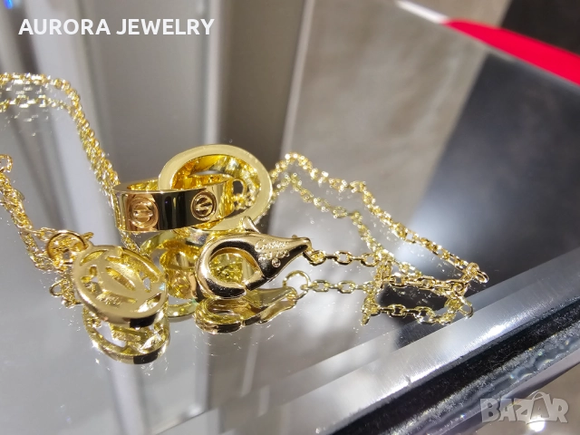 CARTIER Love Gold Chain Мъжка / Дамска Гривна, снимка 8 - Гривни - 52833327