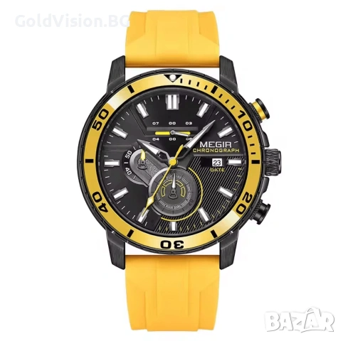 MEGIR 2224 Yellow – мъжки хронограф с модерен дизайн