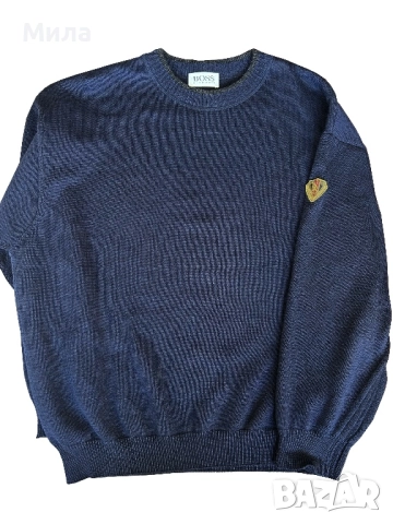 Boss - Мъжки Vintage Пуловер ( 100% Вълна ) by Hugo Boss - 10/10, снимка 3 - Пуловери - 52791683