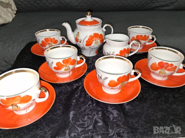 Руски сервиз за чай, снимка 2 - Антикварни и старинни предмети - 51774710