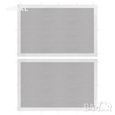 vidaXL Странични стени за парти палатки 2 бр бяла и черна мрежа(SKU:45121, снимка 1 - Други стоки за дома - 45359982