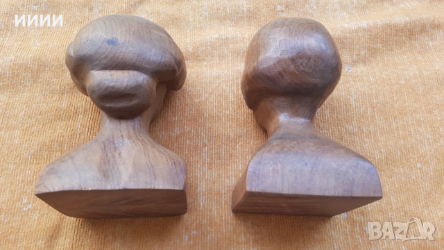 Бюст глава статуетка  2 бр, снимка 2 - Антикварни и старинни предмети - 52652613