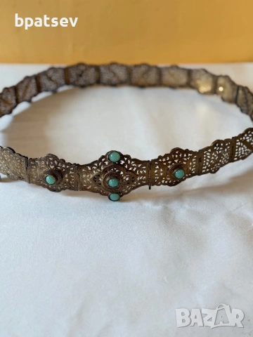 стар възрожденски колан,Сачан,Позлата, снимка 2 - Антикварни и старинни предмети - 54100505