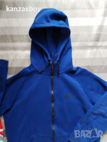 Nike Tech Fleece Zip Hoody Deep Royal Blue - страхотно мъжко горнище ХЛ УМАЛЕНО, снимка 3 - Спортни дрехи, екипи - 45039412