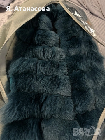 ДЪЛЪГ ЗИМЕН ЕЛЕК С ЕСТЕСТВЕН КОСЪМ GRANDIOSO, СИН ЦВЯТ