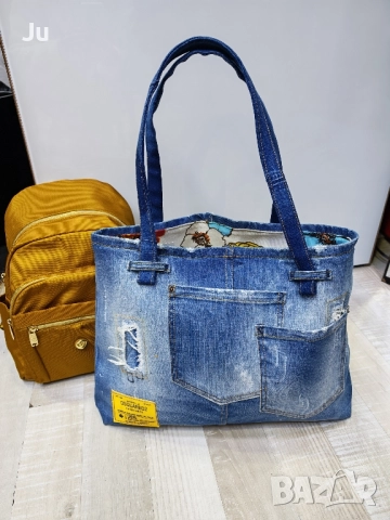 Дънкова чанта тип торба деним лека и удобна Нова!! , снимка 10 - Чанти - 48790970
