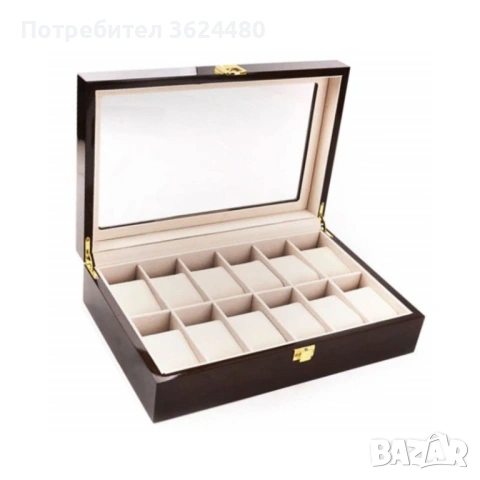 Страхотна кутия от дърво цвят орех за часовници 4862, снимка 3 - Подаръци за мъже - 53309285