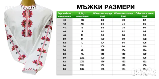 МЪЖКА РИЗА С БРОДИРАНА ШЕВИЦА - Модел 24, снимка 2 - Други - 47804962