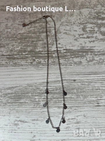 Сребристо синджирче с пендарчета и сърце на закопчалката ❤️, снимка 6 - Колиета, медальони, синджири - 52378236