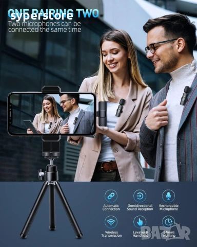 Безжичен микрофон за телефон Digital One SP01081 K9, Wireless Microphone, професионален микрофон, снимка 9 - Микрофони - 54073764