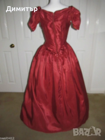 Рокля във викториански стил цвят вишна, снимка 12 - Рокли - 54242954