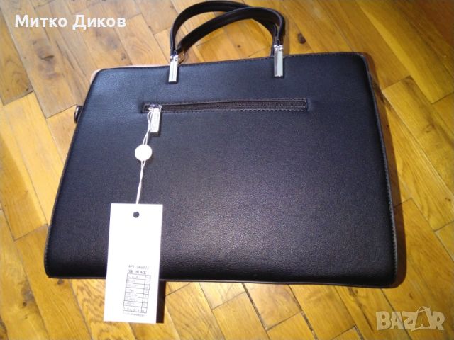 Silvia rosa маркова кожена чанта 31х26х9см нова с етикет, снимка 1 - Чанти - 45914560