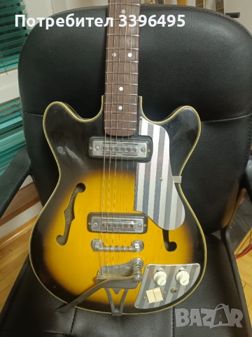 Китари Teisco semi hollow vintage 60s и custom китара., снимка 2 - Китари - 52541002