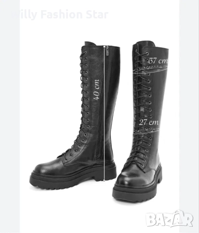 Ботуши от естествена кожа 36 номер, снимка 2 - Дамски ботуши - 52224611
