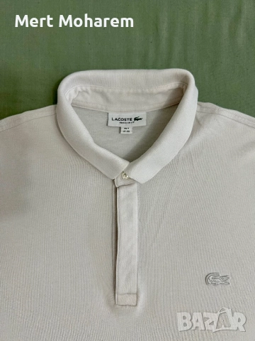 Тениска Lacoste Polo бяла, размер XXL, като ново, снимка 2 - Тениски - 52204735