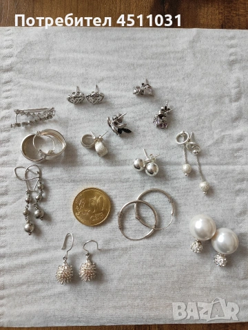 Сребърни обеци,различни видове