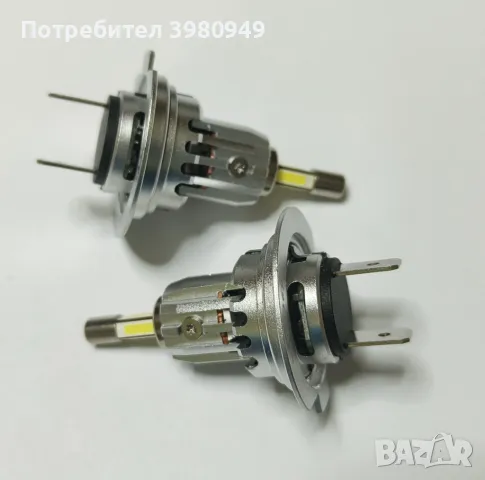 Нови mini H7 LED / мини ЛЕД диодни 360 градуса крушки с canbus и вентилатор 6500K, 130W, снимка 2 - Аксесоари и консумативи - 49301728