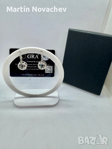 Сребърни обеци с мойсанит (Диамант) 0.5 карата, снимка 2 - Обеци - 54129856