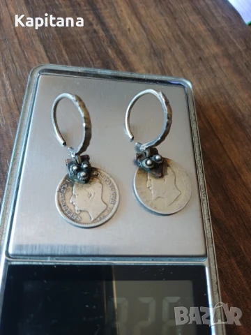 Сребърни обеци за народна носия