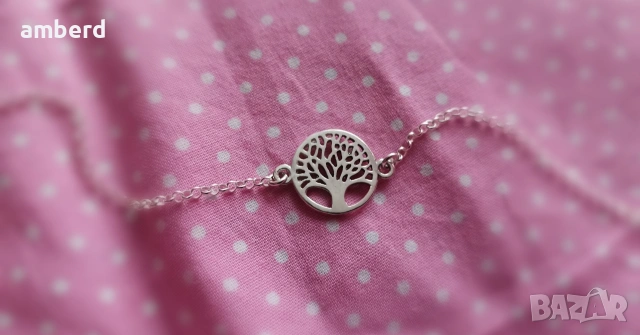 Сребърна гривна "Дървото на живота" , снимка 4 - Гривни - 53437406