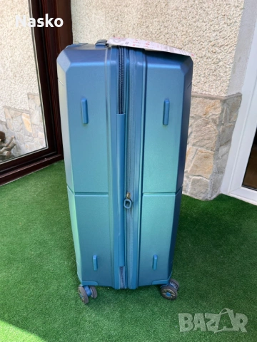 Куфар Estil Edge Син- 76см., снимка 5 - Куфари - 54178014