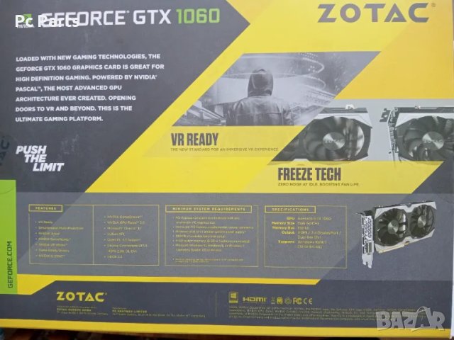 Видео карта Zotac GTX 1060 6GB GDDR5 192 Bit , снимка 12 - Видеокарти - 48504261