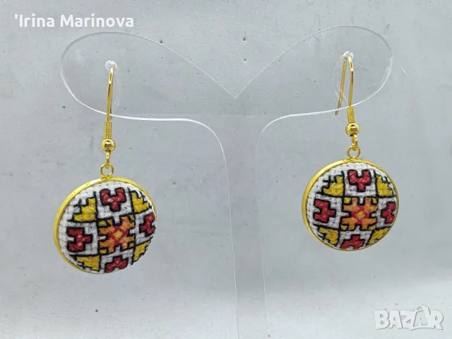 Обеци с бродерия, снимка 1