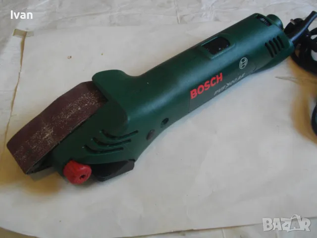 BOSCH PVS300AE Швейцарски оригинален 2004г. Мини лентов шлайф двустранен Made in Switzerland 300Вата, снимка 7 - Други инструменти - 46884072