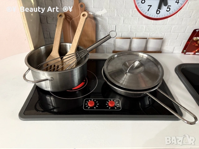 Детска дървена кухня Lidl + аксесоари подарък, снимка 9 - Образователни игри - 53849425