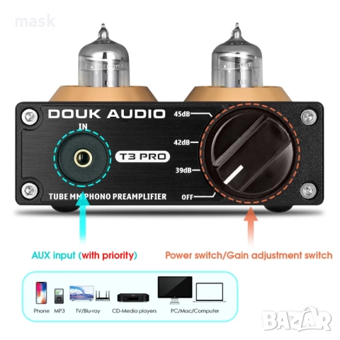DOUK AUDIO Фоно, лампов предусилвател, за грамофони и други., снимка 4 - Грамофони - 51999059