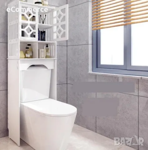 Waterproof Bathroom стилен шкаф за баня над тоалетна 48 х 23 хсм;, снимка 7 - Шкафове - 49062012