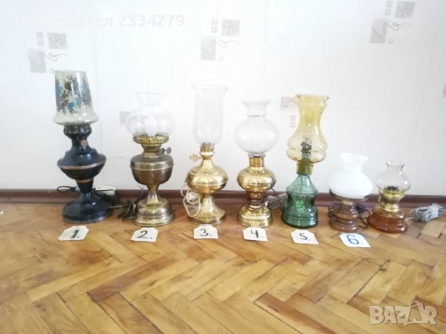 Стари настолни нощни лампи, тип газени