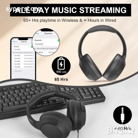 Слушалки Безжични Блутут Digital One SP00975 aks-700 черни, Bluetoot, MP3, голяма мида, Headphones, снимка 4 - Bluetooth слушалки - 48124306