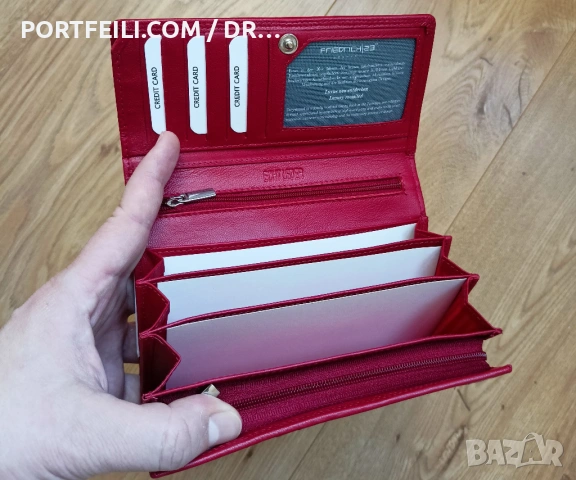  Дамско RFID портмоне от козя кожа, с мотив Мандала, Friedrich Germany , снимка 8 - Портфейли, портмонета - 53616470