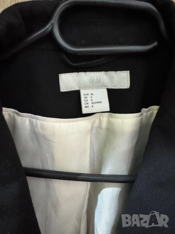 Дамско черно сако , снимка 2 - Сака - 52935215