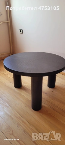 нова ниска дървена холна маса и помощна по малка, снимка 5 - Маси - 53765768